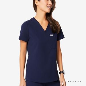 Figs Navy Catarina- One-Pocket Scrub Top - XS